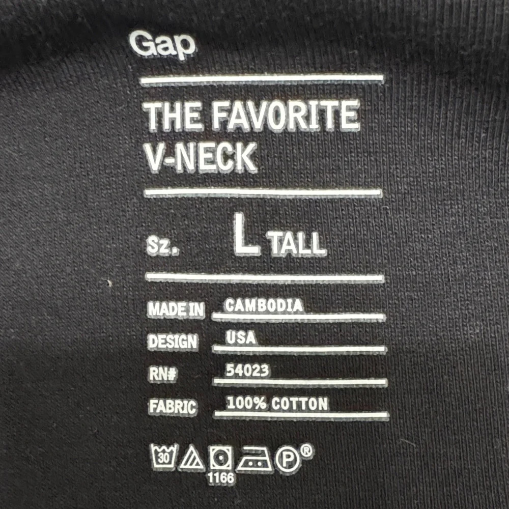 GAP Black V-Neck Women's Short Sleeved Top - Large Tall - Picture 8 of 8